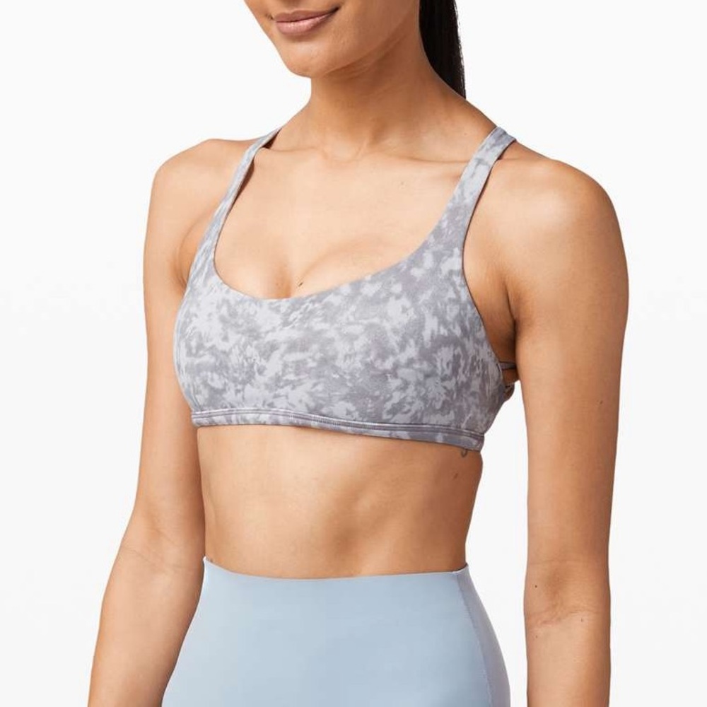 Lululemon Free To Be Bra Wild, A/B Cup Summer Shade Ice Grey Multi